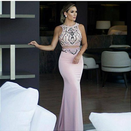 cropped e saia sereia