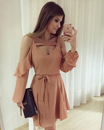 vestido com crepe