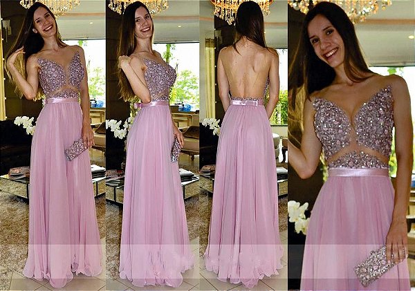 vestido tule bordado com renda