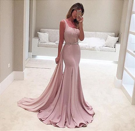 vestido sereia rose
