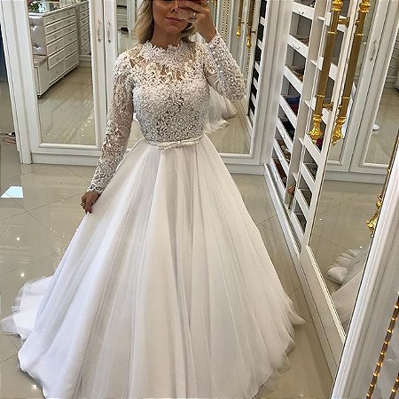 vestido noiva bordado