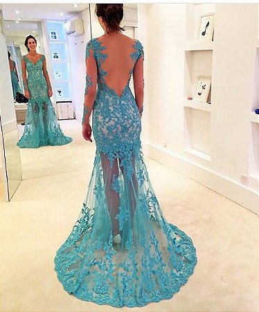 vestido renda tiffany
