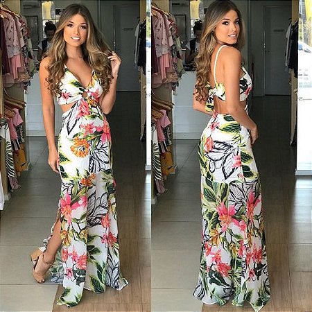 vestido estampado floral