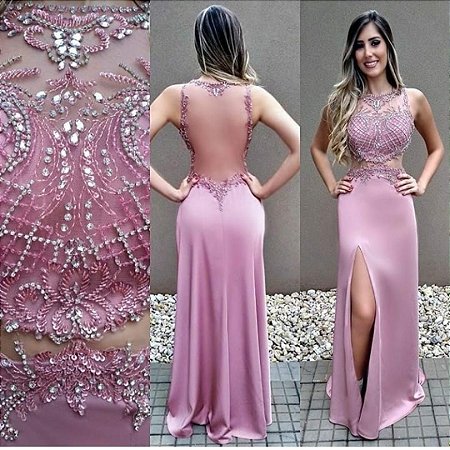 vestido madrinha bordado