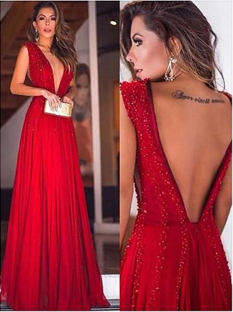 comprar vestido de festa vermelho