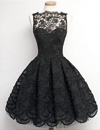 vestido gode preto e branco