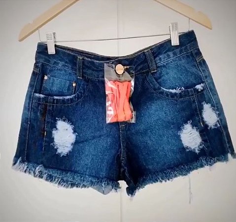 short jeans neon feminino