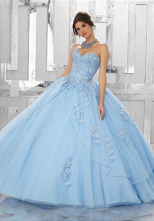 vestido de noiva azul serenity