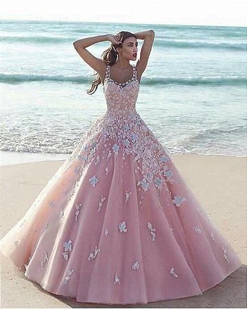 vestido rosa princesa