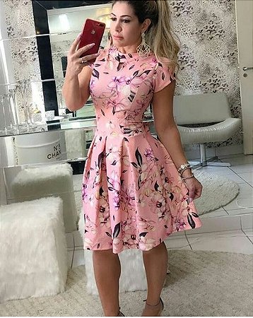 vestido rosa casual