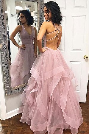 163 Vestido princesa com camadas