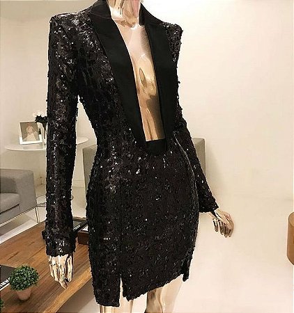 vestido preto largo