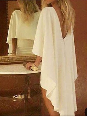 vestido alfaiataria branco
