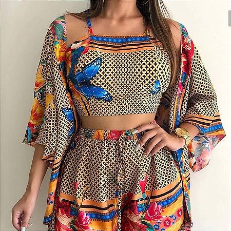 conjunto feminino estampado