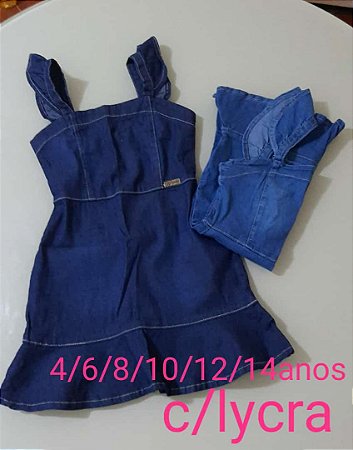 vestido jeans longo infantil