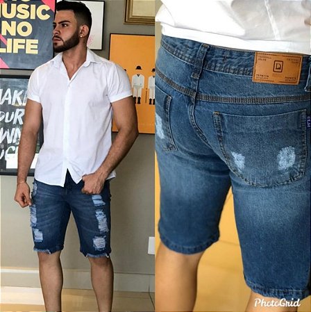 bermuda jeans masculina atacado