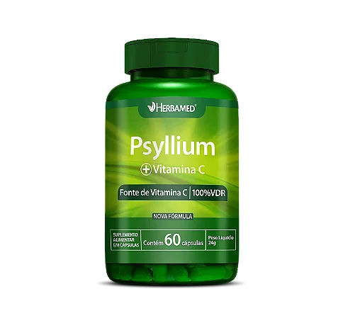 Psyllium + Vitamina C c/ 60 Cápsulas
