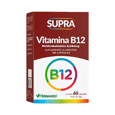 Vitamina B12 9,94 mcg c/ 60 Cápsulas