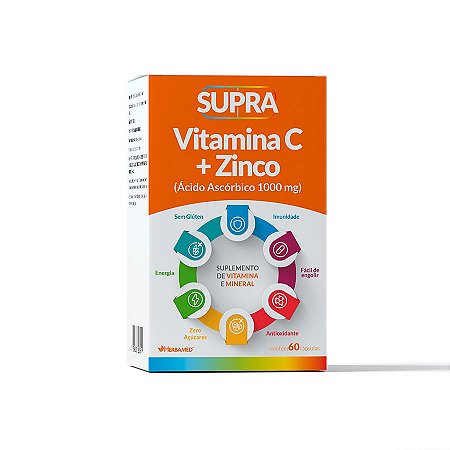 Vitamina C + Zinco 1000mg C/ 60 Cápsulas