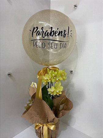 Mini orquídea com Balão