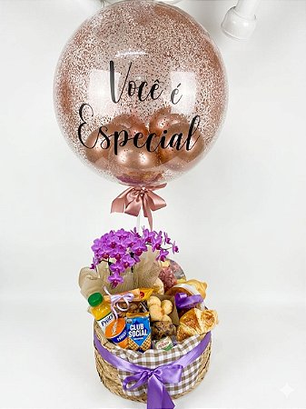 Bandeja com Orquídea e Balão