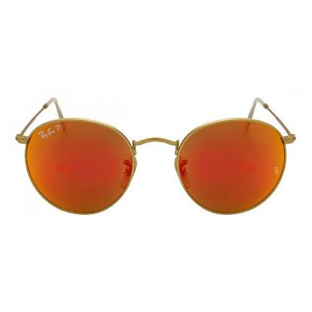 Óculos de Sol Ray-Ban RB3447 Round vermelho espelhado