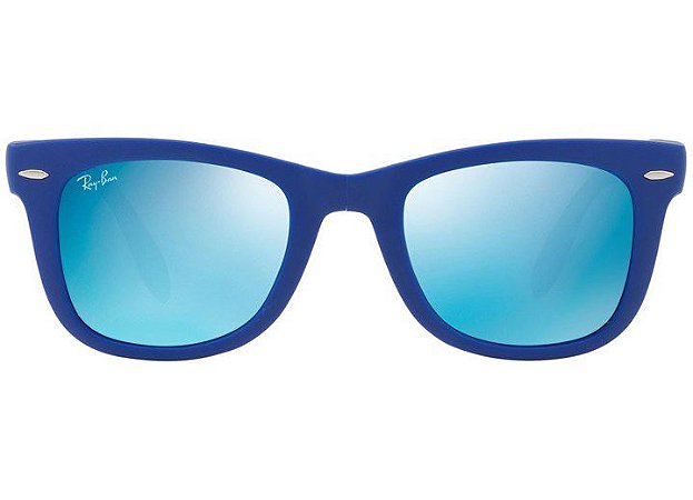 Óculos de Sol Ray-Ban RB4195 Wayfarer Liteforce azul/azul espelhado