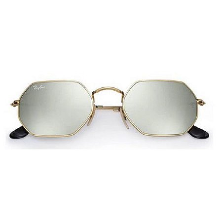 Óculos de Sol Ray-Ban RB3556 Octagonal dourado / prata