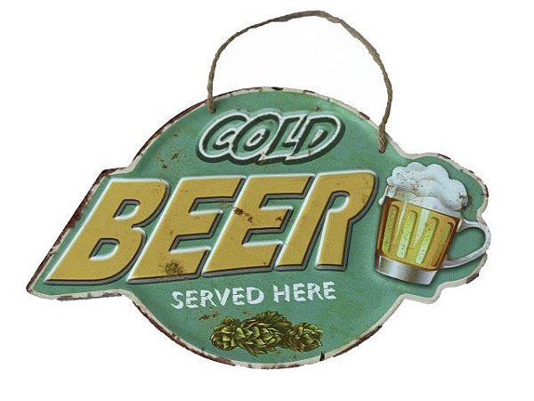 Placa Decorativa Gold Beer