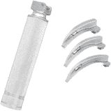Kit Laringoscópio MD Infantil Com 3 Lâminas Macintosh Curva
