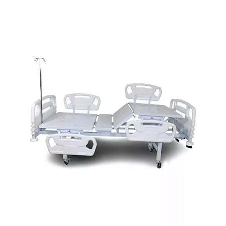 CAMA FOWLER 3 MANIVELAS – CABECEIRA E PESEIRA INJETADA E GRADES EM AÇO CARBONO – PE2701 PORTAL HOSPITALAR