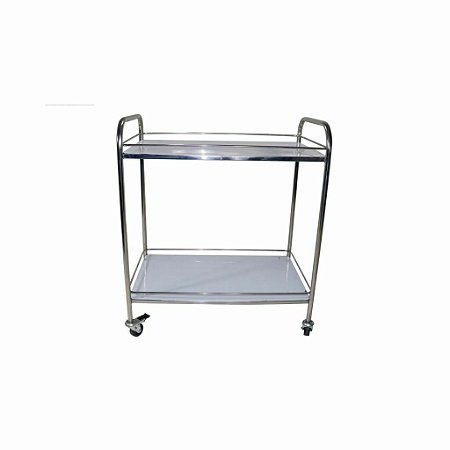 CARRO DE TRANSPORTE 2 BANDEJAS EM AÇO INOX – PE2851-I PORTAL HOSPITALAR