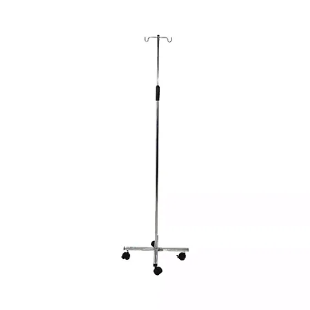 SUPORTE P/ SORO EM AÇO INOX COM RODÍZIOS - PE2757 PORTAL HOSPITALAR