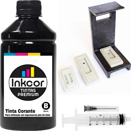 Kit Recarga Cartucho Preto Compativel HP Canon com 100ml de Tinta