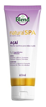 Néctar Nutritivo para Mãos e Pés Natural Spa Açaí Blend Brasil 60ml
