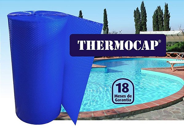 Manta térmica Polibolha Thermocap Azul 300 micras 1,38 larg