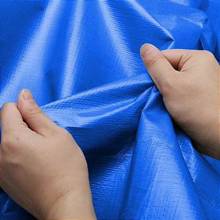 Lona Plástica Impermeável 330 Micras Com Ilhoses, Impermeável, Super Resistente, Proteção UV, Anti Fungos - AZUL