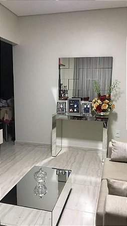 CONJUNTO TRIO ESPELHADO APARADOR + PAINEL + MESA DE CENTRO
