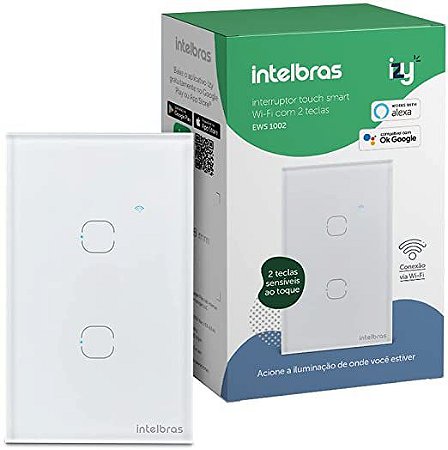 INTERRUPTOR SMART WI-FI TOUCH 2 TECLAS BRANCO EWS 1002