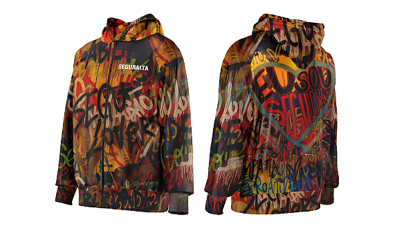 Jaqueta corta-vento grafite