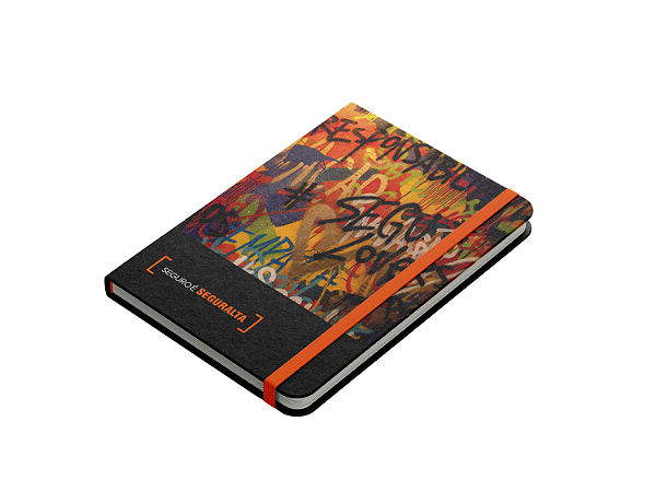 Caderno pautado Seguro é Seguralta