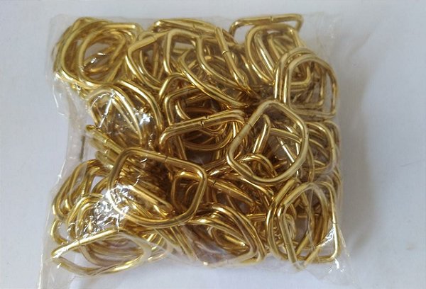 Meia Argola Dourado 3mm / 25mm - 100 Unidades