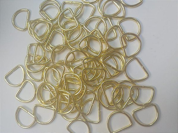 Meia Argola Dourado 2cm / 20mm - 100 Unidades