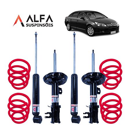 Kit Completo de Suspensão Fixa Esportiva Citroen C4 Hatch (2004/2013)