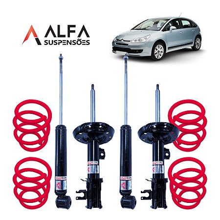 Kit Completo de Suspensão Fixa Esportiva Citroen C4 Sedan (2004/2013)