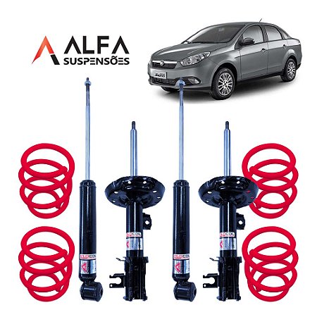 Kit Completo de Suspensão Fixa Esportiva Fiat Grand Siena (2012/...)