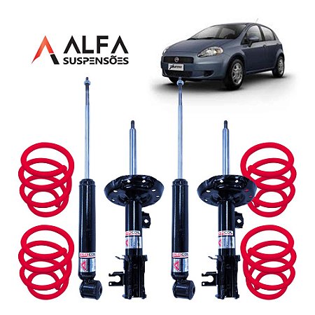 Kit Completo de Suspensão Fixa Esportiva Fiat Punto (2007/2017)