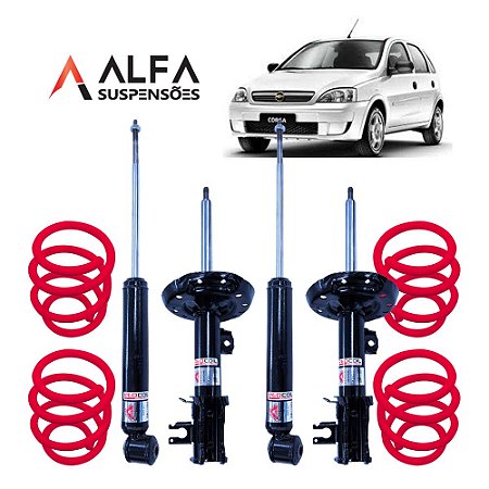 Kit Completo de Suspensão Fixa Esportiva Gm Novo Corsa *frente Montana* (2004/2012)