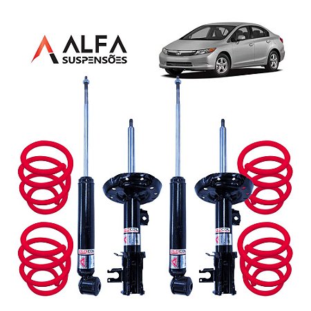 Kit Completo de Suspensão Fixa Esportiva Honda Civic (2012/2016)