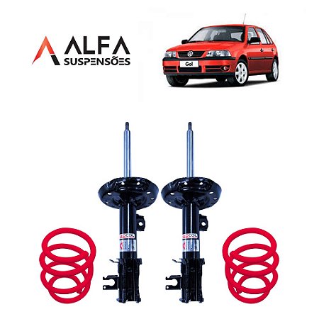 Kit Dianteiro de Suspensão Fixa Esportiva Vw Gol, Voyage, Saveiro, Parati G1, G2, G3, e G4 e Santana *com Telescópio* (todos os Anos)